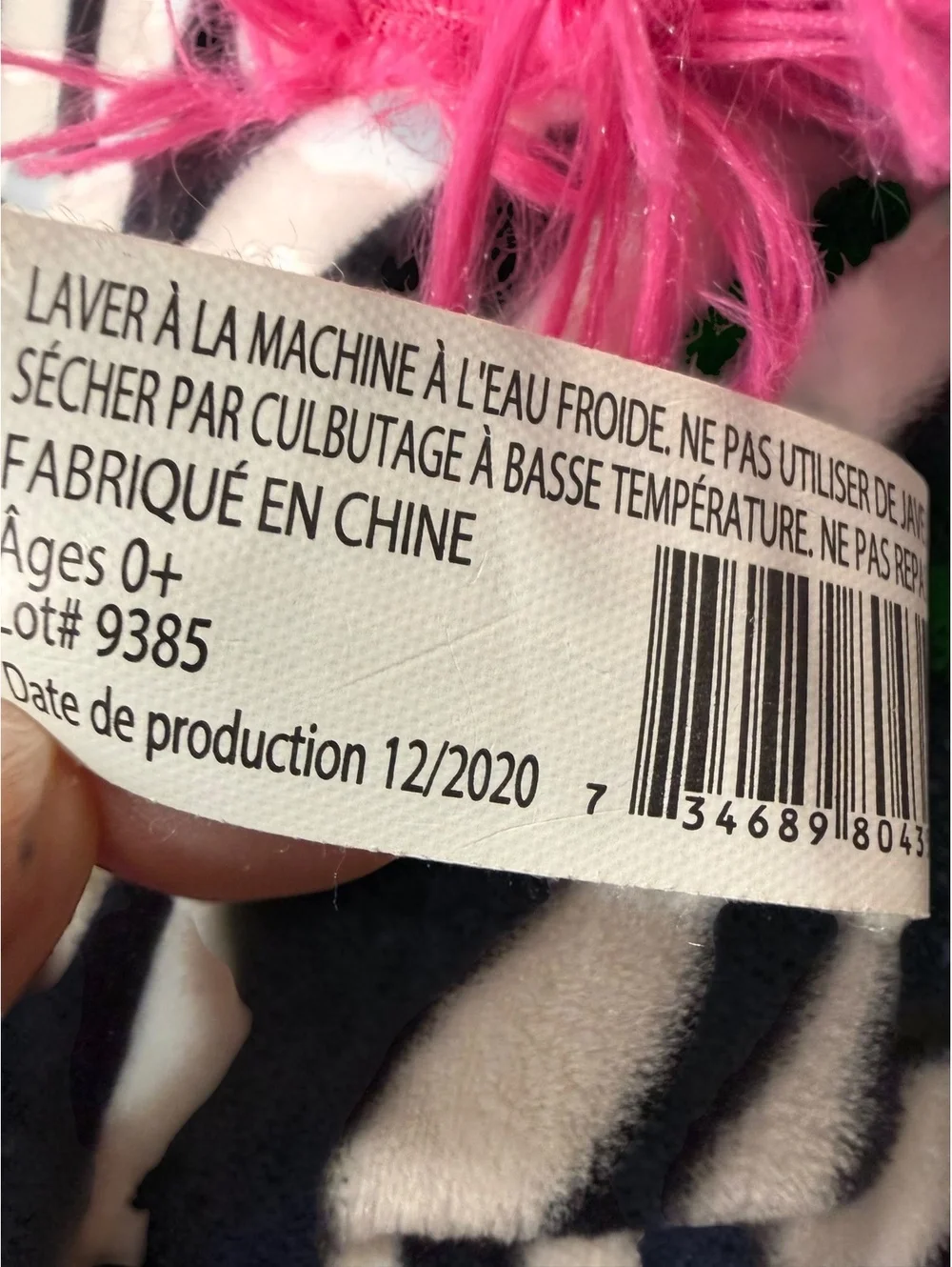 Squishmallows Tracey the Zebra 8” Plush Black White Pink Mohawk Kellytoy